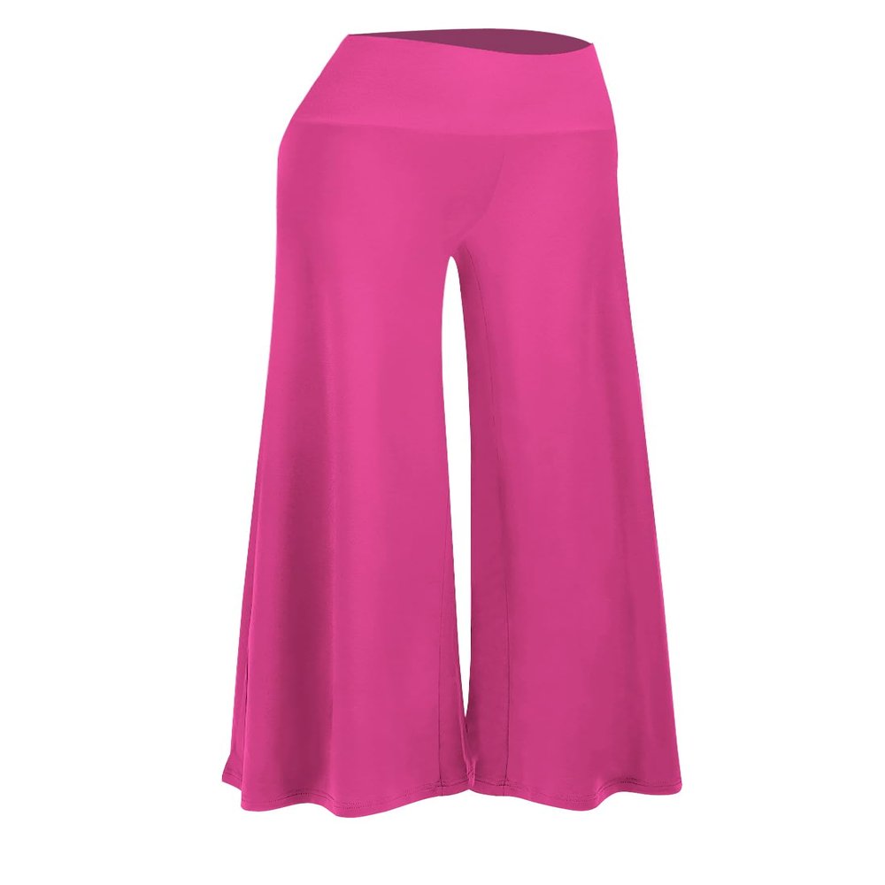 Arolina Women's Stretchy Wide Leg Palazzo Lounge Pants Casual Comfy High Waist Palazzo Pants Hotpink