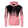 Men's Hoodies Tracksuit Gradient Color Long Sleeve Sweatshirts Jogger Pant 2 Piece Outfits Fall Jogging SweatsuitsOff The Shoulder Sweatshirt Tops For Men Pullover Men,(Pink,L) view 3