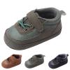 Baby Girls Boys PU Leather Shoes Floor Sports First Walking Shoes Soft Sole High Top Ankle Sneakers (Brown, 5 Infant) view 2