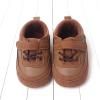 Baby Girls Boys PU Leather Shoes Floor Sports First Walking Shoes Soft Sole High Top Ankle Sneakers (Brown, 5 Infant) view 3