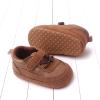 Baby Girls Boys PU Leather Shoes Floor Sports First Walking Shoes Soft Sole High Top Ankle Sneakers (Brown, 5 Infant) view 4