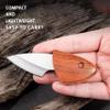 GLIART Portable dolphin shaped imitation wood grain draped handle pocket knife, keychain knife, suitable for unpacking, fruit cutting, outdoor hiking, fishing, camping view 2