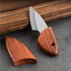 GLIART Portable dolphin shaped imitation wood grain draped handle pocket knife, keychain knife, suitable for unpacking, fruit cutting, outdoor hiking, fishing, camping view 4