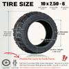GLDYTIMES 10x2.50 Off Road Tire and Tube Set, Only Fit for 6 inch Rim Hub, Fit for 6" Rim Smart Self Balancing Hoverborad, for Kugoo M4/ M4 Pro, Inokim Quick 4 Electric Scooter view 2