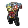 De Soto Femme Sneak-A-Poo Riviera Flisuit - WRTTS3 (Newsprint, Size Medium) view 1