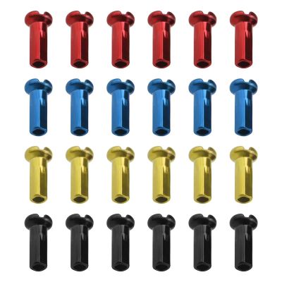 LT Easiyl 100pcs Bike Wheel Spoke Nipples Bicycle Spoke Protector for Mountain Bike Road Bike 14G / 2mm Dia Steel Spoke Black Red Blue Gold Cycling Replacement Accessories