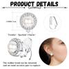 FASACCO Clip On Earrings for Women Lightweight Clip on Rhinestone Non Pierced Clip Earrings Crystal Wedding Formal Earring Birthstone Earring (With Box) Simulated-Pearls Clip view 2