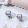 FASACCO Clip On Earrings for Women Lightweight Clip on Rhinestone Non Pierced Clip Earrings Crystal Wedding Formal Earring Birthstone Earring (With Box) Simulated-Pearls Clip view 3