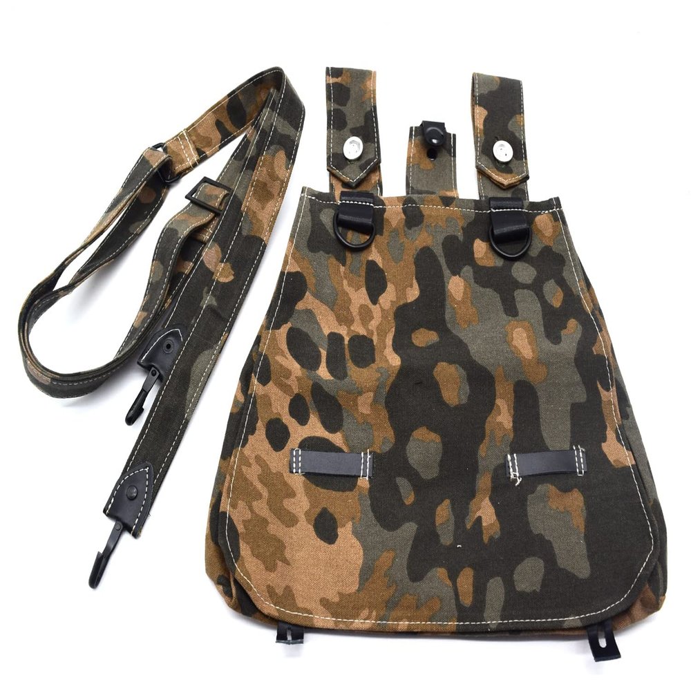 CLAYHU Collectable WWII German Bread Bag W Strap Plane Tree Camo Autumn Color Replica