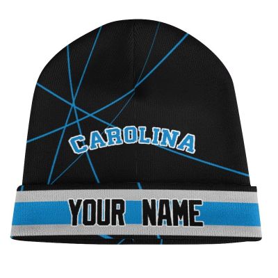 Carolina Custom Beanie Hat,Add Personalized Name Knit Hat for Women Men,Sports Stylish Winter Hat,Gift for Fans