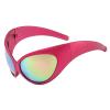 helena 2023 Y2K Cat Eye Sunglasses For Men Vintage Large Frame Riding Sports Future Goggles Sun Glasses Women Sexy Shades (rose) view 2