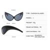 helena 2023 Y2K Cat Eye Sunglasses For Men Vintage Large Frame Riding Sports Future Goggles Sun Glasses Women Sexy Shades (rose) view 3