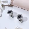 FASACCO Clip On Earrings for Women Lightweight Clip on Rhinestone Non Pierced Clip Earrings Crystal Wedding Formal Earring Birthstone Earring (With Box) Blue CZ view 3