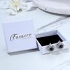 FASACCO Clip On Earrings for Women Lightweight Clip on Rhinestone Non Pierced Clip Earrings Crystal Wedding Formal Earring Birthstone Earring (With Box) Blue CZ view 4