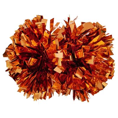 aiviwiai Professional Metallic Cheerleading Pom Poms with Baton Handle, 1 Pair Vibrant Cheerleader Poms for Cheer Squad Spirit, Dance Performance Gear, Team Sports Accessories