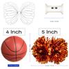 aiviwiai Professional Metallic Cheerleading Pom Poms with Baton Handle, 1 Pair Vibrant Cheerleader Poms for Cheer Squad Spirit, Dance Performance Gear, Team Sports Accessories view 2