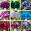 aiviwiai Professional Metallic Cheerleading Pom Poms with Baton Handle, 1 Pair Vibrant Cheerleader Poms for Cheer Squad Spirit, Dance Performance Gear, Team Sports Accessories view 4