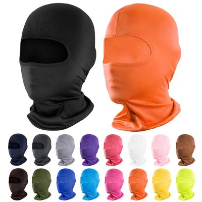 Pukavt 2 Pack Ski Mask Balaclava Shiesty, Motorcycle UV Protection for Men Women, Windproof Scarf for Snowboard Cycling Black/Orange