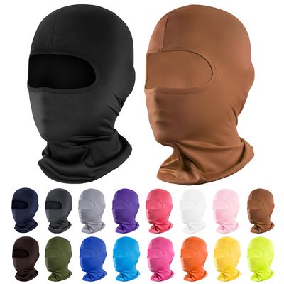 Pukavt 2 Pack Ski Mask Balaclava Shiesty, Motorcycle UV Protection for Men Women, Windproof Scarf for Snowboard Cycling Black/Sand