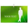 FZDXZJJ Custom Golf Towels for Men Personalized Golf Towel with Name Or Text for Golf Bags with Clip Golf Gifts for Golf Fan, Funny Golf Lover Gift for Husband Dad Boyfriend - Spring Green Gradient view 1