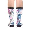 Aoojanu Summer Tropical Exotic Forests Flower Women'S Novelty Crew Socks Casual Funny Crazy Dress Socks view 2
