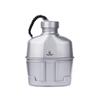 SILVERANT Camping Canteen Titanium Military Canteen Mess Kit Ultralight Camping Mug with Carry Pouch & Cup Foldable Handle -Bottle 1000ml, Cup 600ml (Canteen with Paracord) view 1