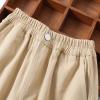 JWWN Little Boys Cargo Jogger Pants Toddler Kids Multi Pocket Twill Casual Trousers with Elastic Hem (Beige,4Years) view 3
