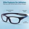 BLUE CUT Sports Protection Goggles, Anti-Fog Lenses Safety Glasses for Basketball, Pickleball and All Outdoor Sports view 3