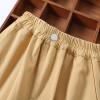 JWWN Little Boys Cargo Jogger Pants Kids Multi Pocket Twill Casual Trousers with Elastic Hem (Khaki,6Years) view 2