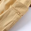 JWWN Little Boys Cargo Jogger Pants Kids Multi Pocket Twill Casual Trousers with Elastic Hem (Khaki,6Years) view 4