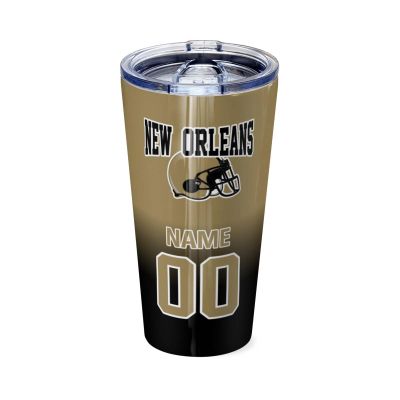 New Orleans Travel Mug Tumbler Stainless Steel Cup Personalized Coffee Mug Sealed Lid Straw Fan Gifts Insulated Keeps Drinks Coldhot Custom Name Number