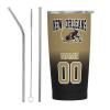 New Orleans Travel Mug Tumbler Stainless Steel Cup Personalized Coffee Mug Sealed Lid Straw Fan Gifts Insulated Keeps Drinks Coldhot Custom Name Number view 2