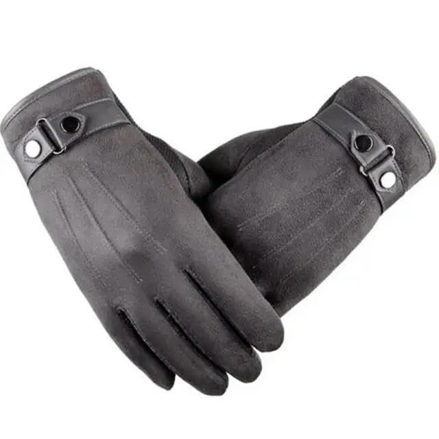 KOSTEN Men Gloves Touch Screen Mitten Thermal Fleece Lined Driving Mitten Fashion Winter Thicken Warm Gloves Gift-Grey