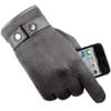 KOSTEN Men Gloves Touch Screen Mitten Thermal Fleece Lined Driving Mitten Fashion Winter Thicken Warm Gloves Gift-Grey view 3