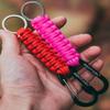REHTAEL Carabiner Key Chain for Men/Women, Military Braided Paracord Keychain w/Hook Clip D Ring, Heavy Duty Parachute Key Lanyard for Keys/Backpack, Camping/Hiking 2Pcs (Pink * 2) view 2