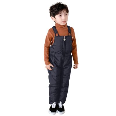 Kids Boys and Girls Winter Snow ibs, Water-proof Insulated Snowboard Overalls, Windproof Ripstop (Black, 4-5 Years)