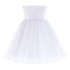 First Birthday Outfit Baby Girls, Toddler Velvet Dress Christmas Party Strapless Sleeveless Tulle Tutu Princess A-line Dress Kids Infant Wedding Guest Formal Pageant Winter Fall Dress White 4-5 Years view 2