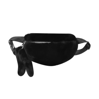 Women Girls Faux Fur Fanny Pack Fashion Plush Waist Pack Winter Belt Bum Bag Coin Phone Pouch Crossbody Chest Bag