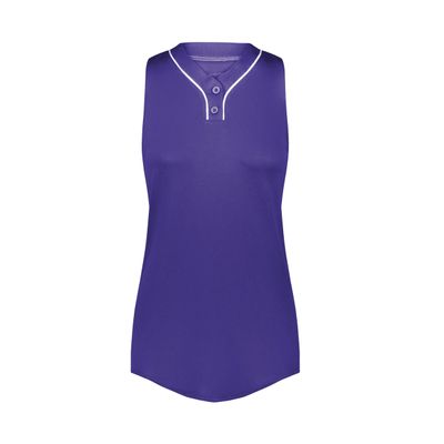 Augusta Sportswear Ladies Cutter+ Sleeveless Jersey Purple/White S
