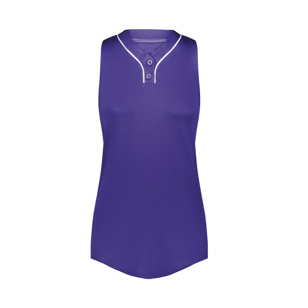 Augusta Sportswear Ladies Cutter+ Sleeveless Jersey Purple/White S