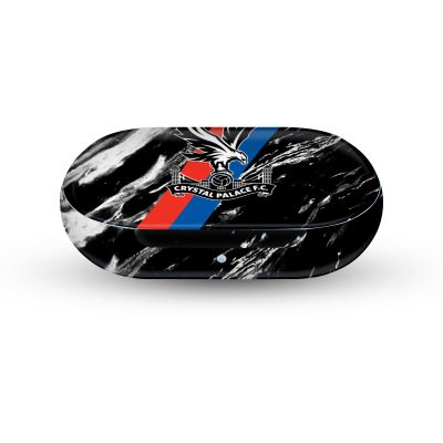 Head Case Designs Officially Licensed Crystal Palace FC Black Marble Logo Art Vinyl Sticker Skin Decal Cover Compatible with Galaxy Buds/Buds Plus