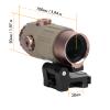 Bravary G33 G43 G45 Riflescope Magnifier G33 G43 3X Magnifier G45 5X Magnifier - Riflescope Magnifier for Enhanced Accuracy and Targeting, Gold view 2