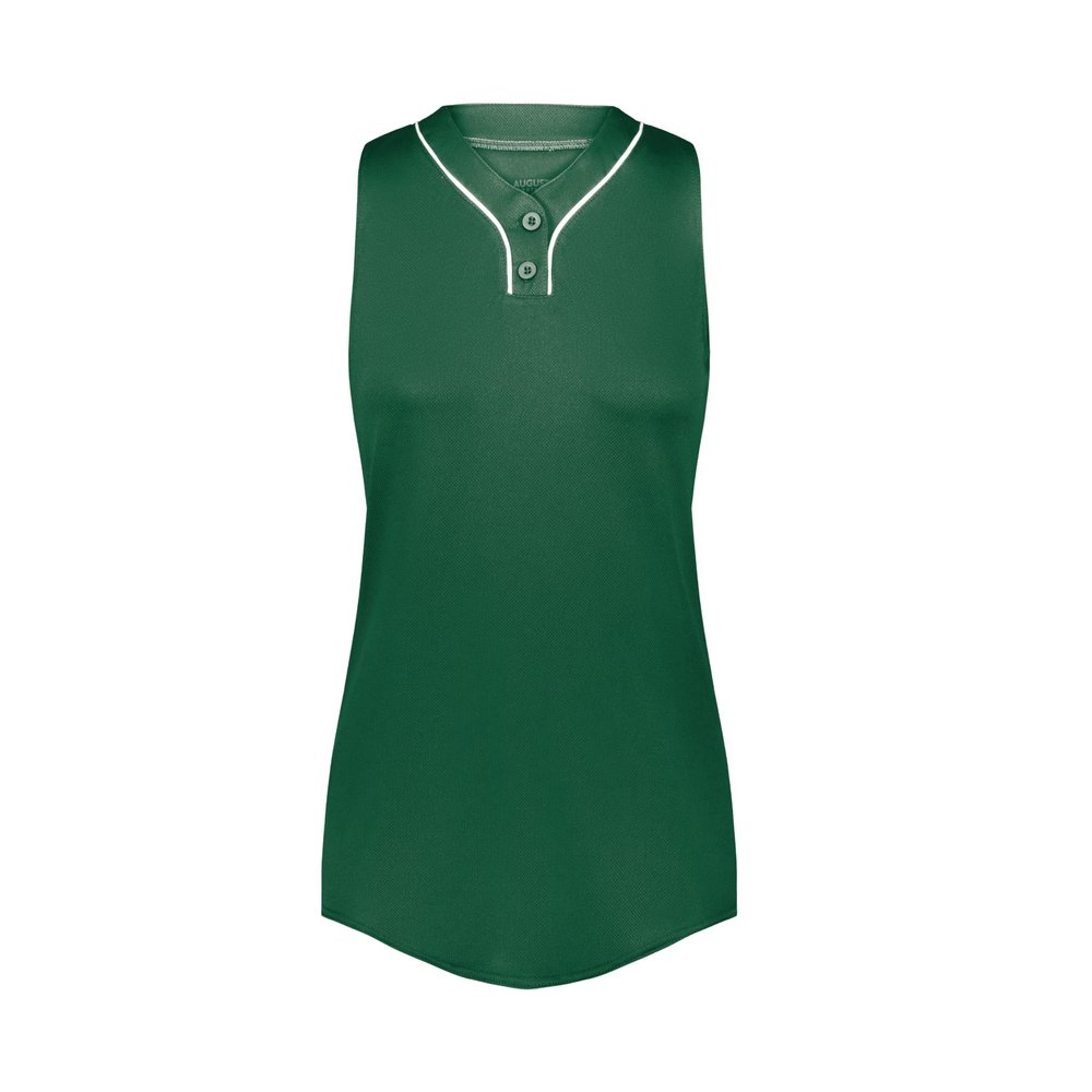 Augusta Sportswear Ladies Cutter+ Sleeveless Jersey Dark Green/White XS