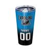 Carolina Travel Mug Tumbler Stainless Steel Cup Personalized Coffee Mug Sealed Lid Straw Fan Gifts Insulated Keeps Drinks Coldhot Custom Name Number view 1