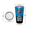 Carolina Travel Mug Tumbler Stainless Steel Cup Personalized Coffee Mug Sealed Lid Straw Fan Gifts Insulated Keeps Drinks Coldhot Custom Name Number view 4
