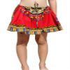 RaanPahMuang Mini Gypsy Childrens Africa Dashiki Art Pullsting Girls Dance Skirt, Light Red view 1