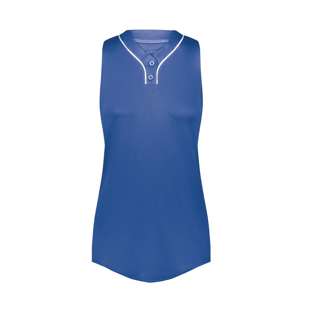 Augusta Sportswear Girls Cutter+ Sleeveless Jersey Royal/White L