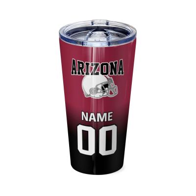 Arizona Travel Mug Tumbler Stainless Steel Cup Personalized Coffee Mug Sealed Lid Straw Fan Gifts Insulated Keeps Drinks Coldhot Custom Name Number