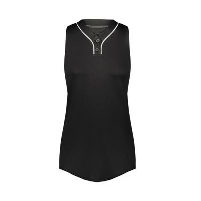 Augusta Sportswear Ladies Cutter+ Sleeveless Jersey Black/White XL