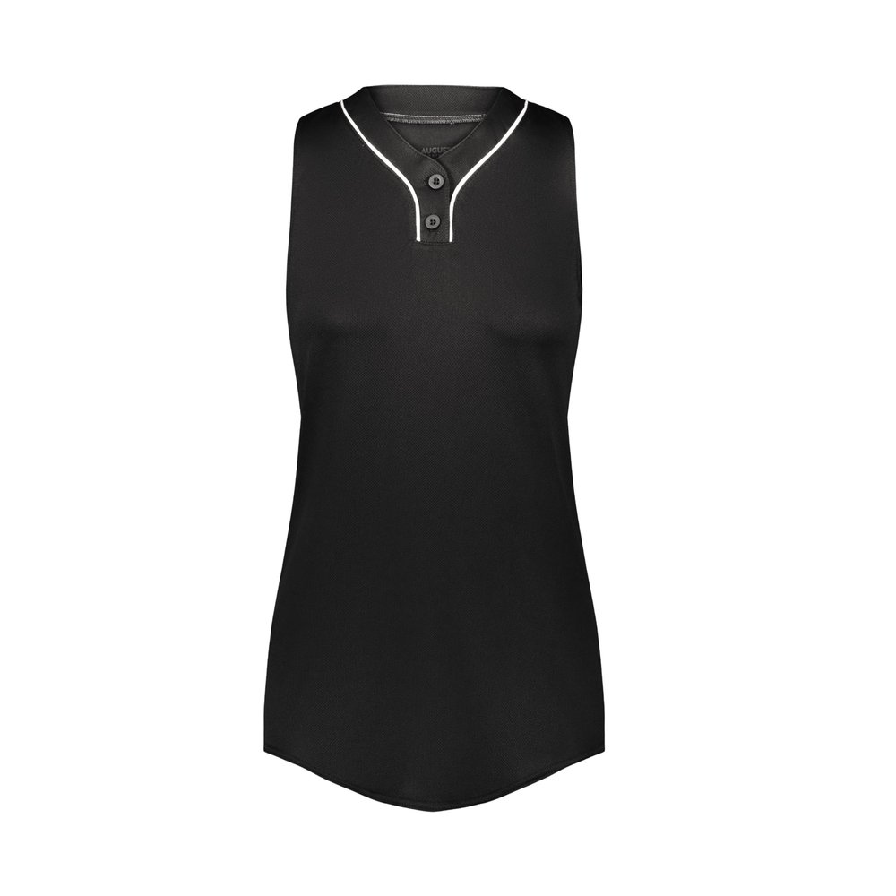 Augusta Sportswear Ladies Cutter+ Sleeveless Jersey Black/White XL
